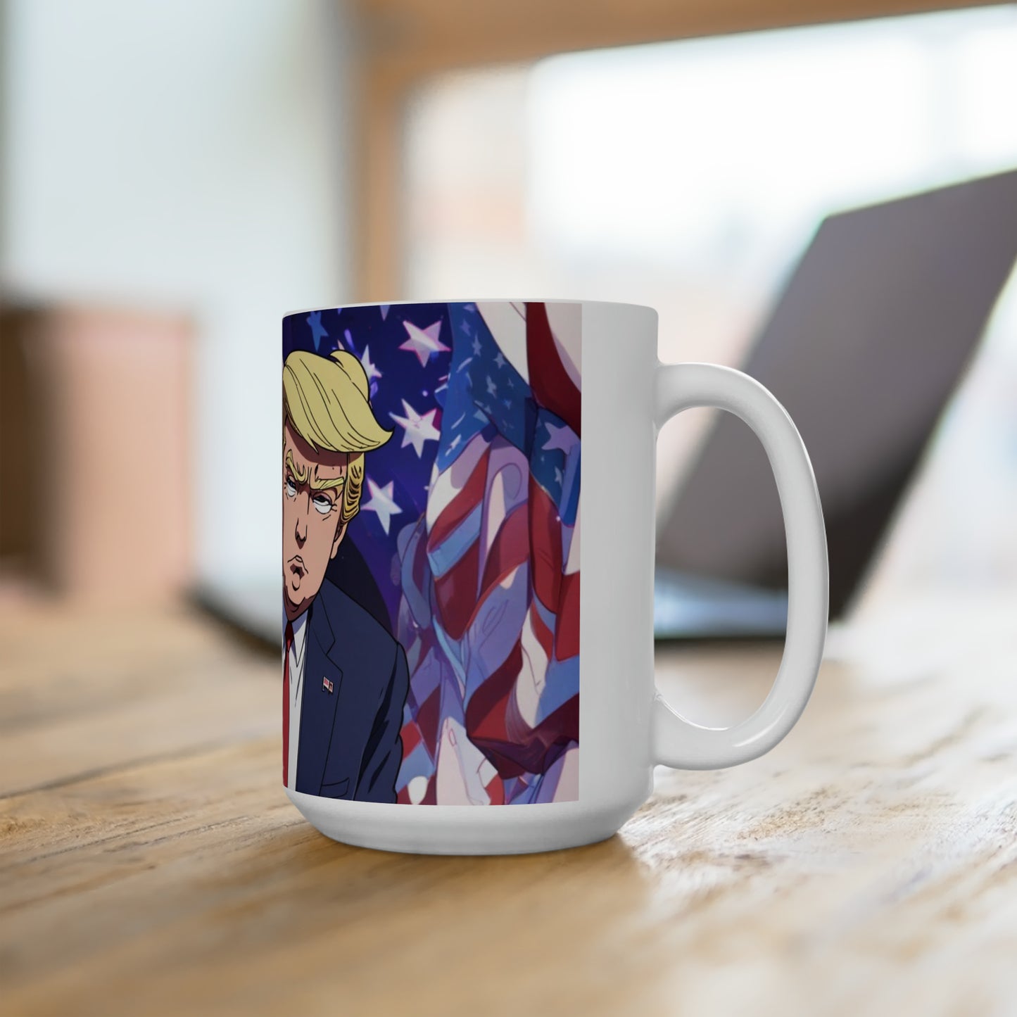 Cartoon-Stil 1 Donald Trump Keramik-Jumbo-Kaffeetasse, 425 ml