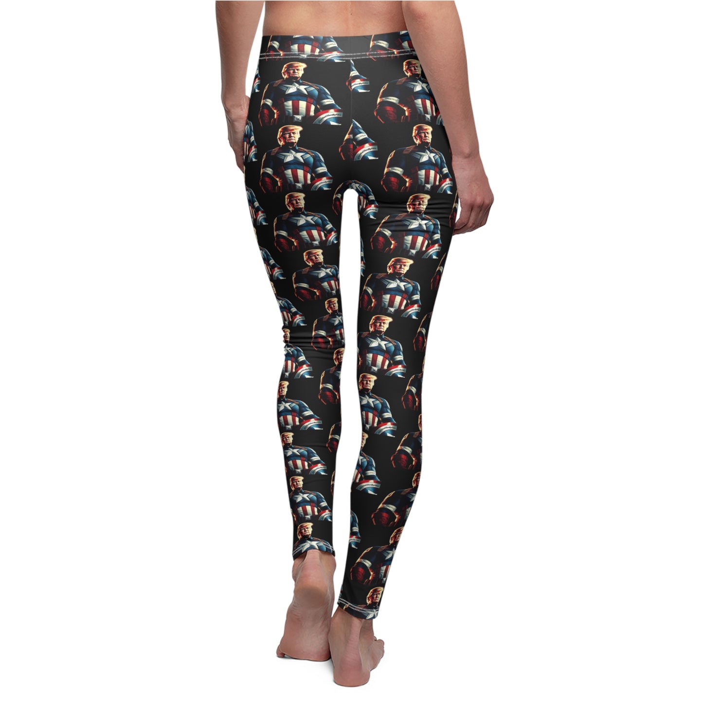 Captain Trump America Schwarze lässige Damen-Leggings