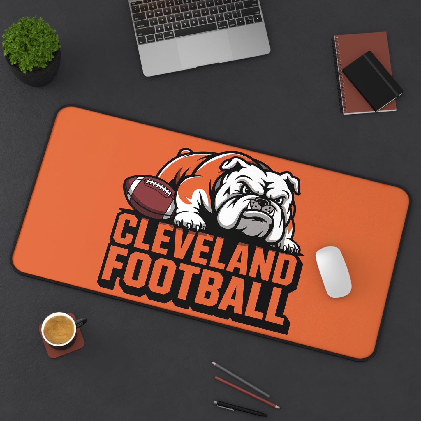 Cleveland Football High Definition Print Non Slip Desk Mat Office Home Mouse Pad Sports Fan Gift Ultra Smooth Surface Rubber Backing
