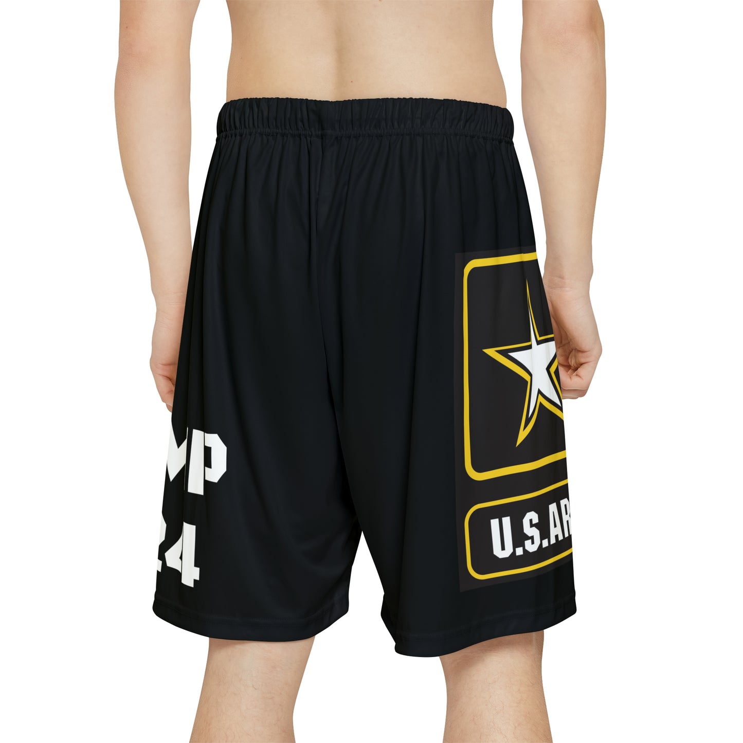 US Army Trump 2024 Black Men’s Sports Athletic Shorts