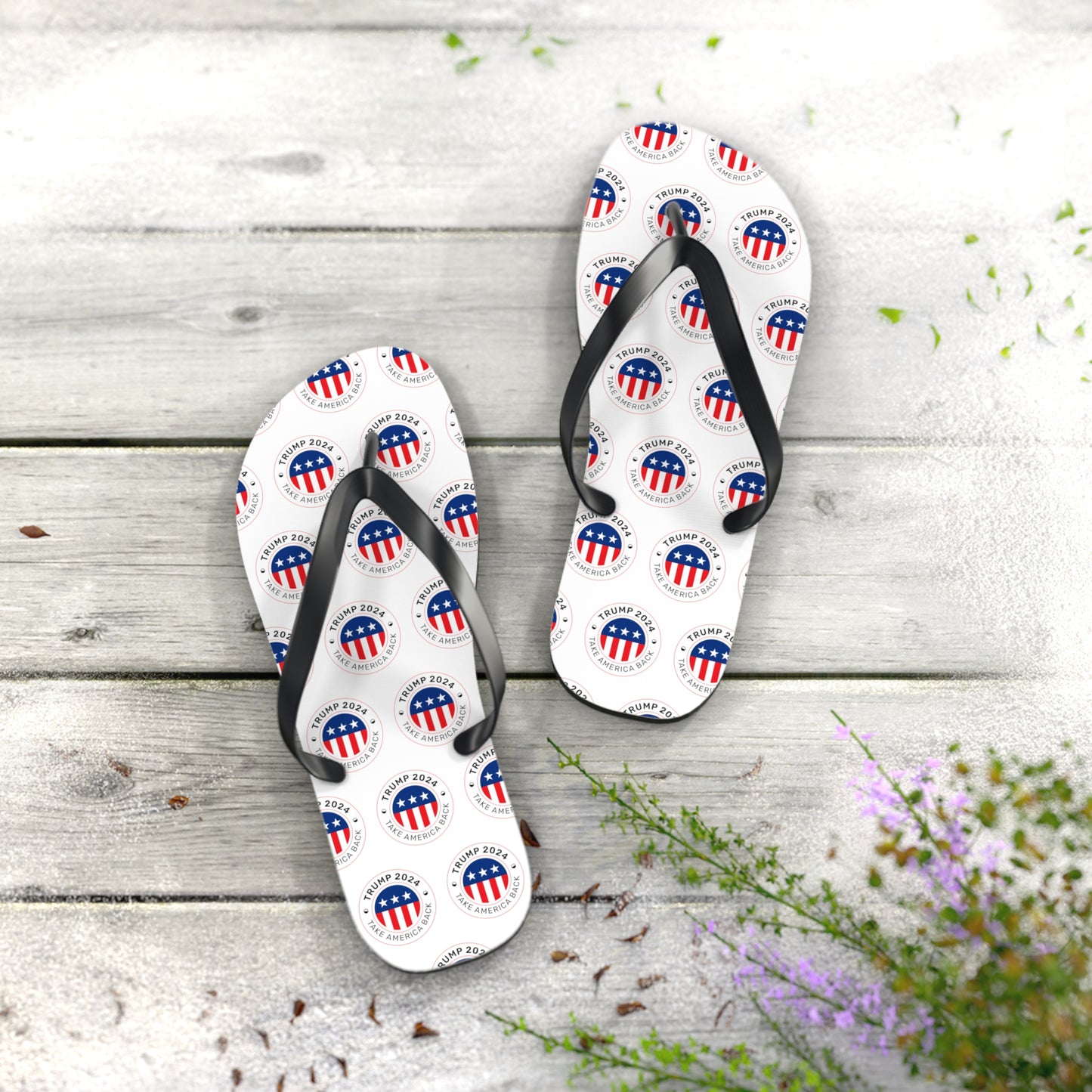 Take America Back MAGA Trump Comfy Summer Beach Unisex Flip Flops