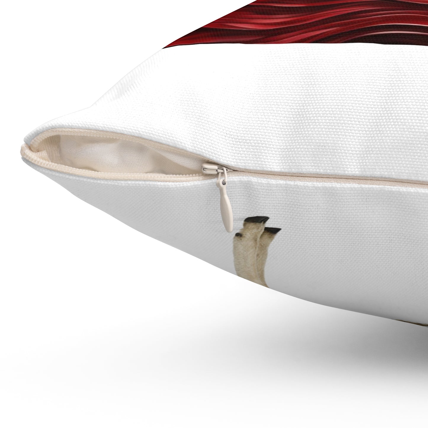 MAGA Trump (gefüllt mit Baumwolle von liberalen Schafen) Quadratisches Kissen aus gesponnenem Polyester