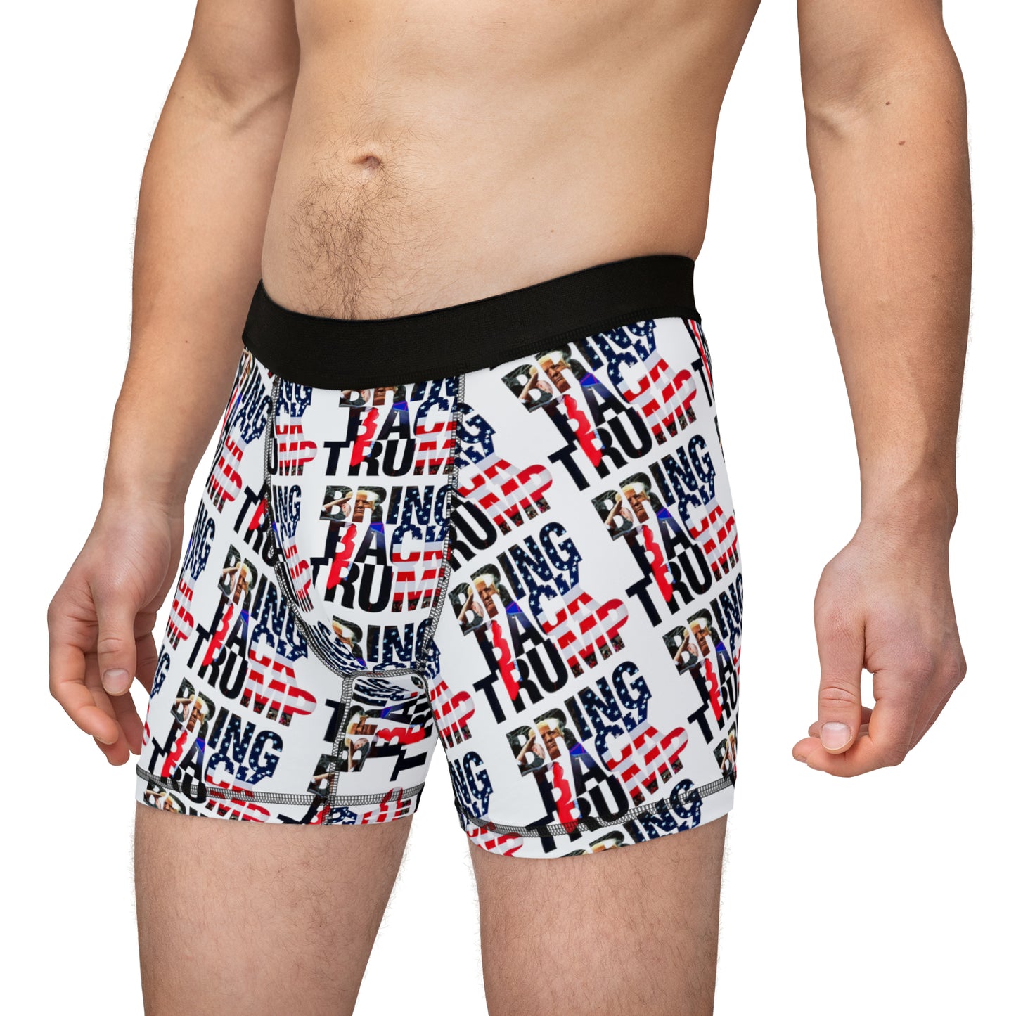 Bring Back Trump White Men's Boxer Briefs 2024