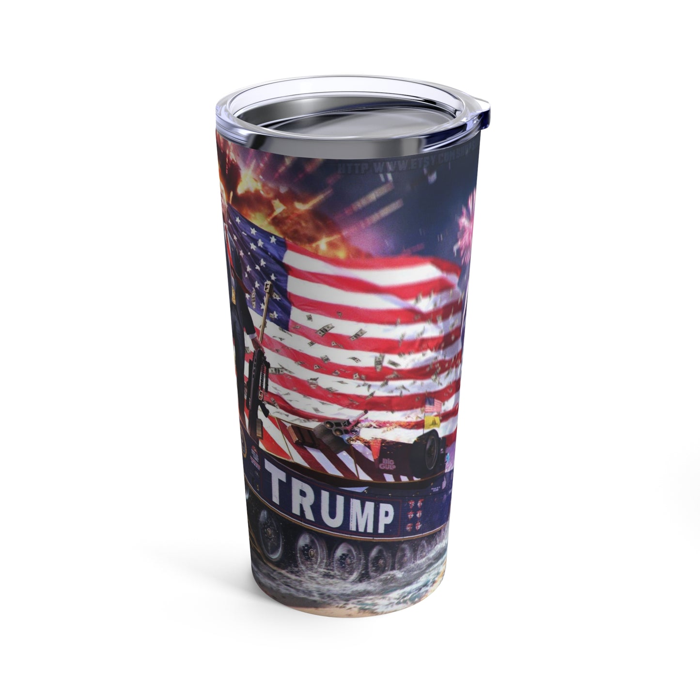 Trump The Warrior MAGA Hot and Cold Edelstahlbecher 20oz