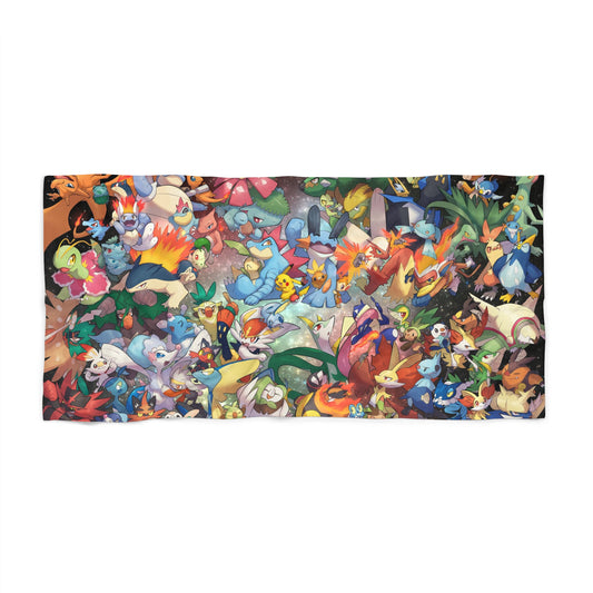 Pokemon All characters Anime Cartoon Jumbo Soft Beach Towel