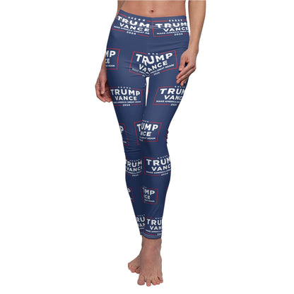 Trump Vance 2024 MAGA Blue Women's Casual Leggings MAGAGA Store