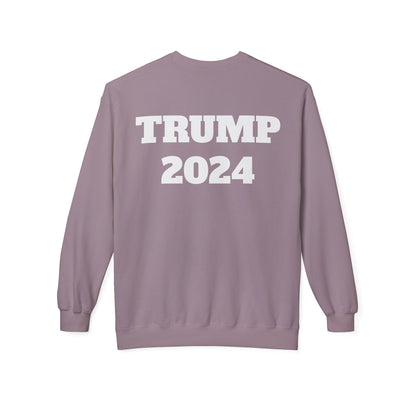 New Year New President Trump 2024 Unisex Midweight Cotton Blend Soft style Fleece Crewneck Sweatshirt