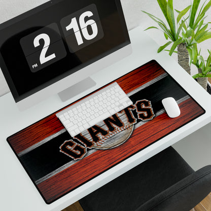 San Francisco Giants Wood Grain MLB Baseball High Definition Print Desk Mat Mousepad