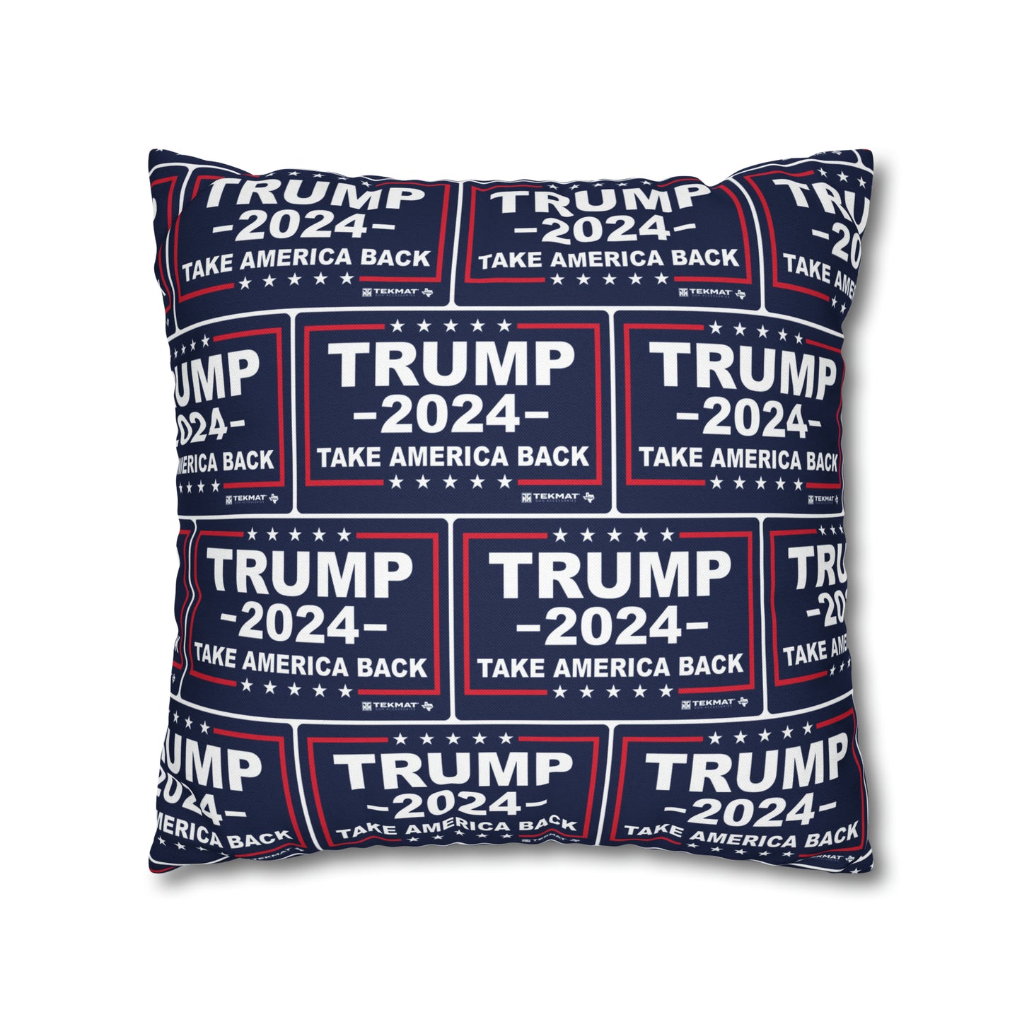 Trump 2024 Take America Back Blue Throw Pillow Case