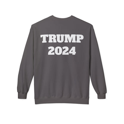 New Year New President Trump 2024 Unisex Midweight Cotton Blend Soft style Fleece Crewneck Sweatshirt