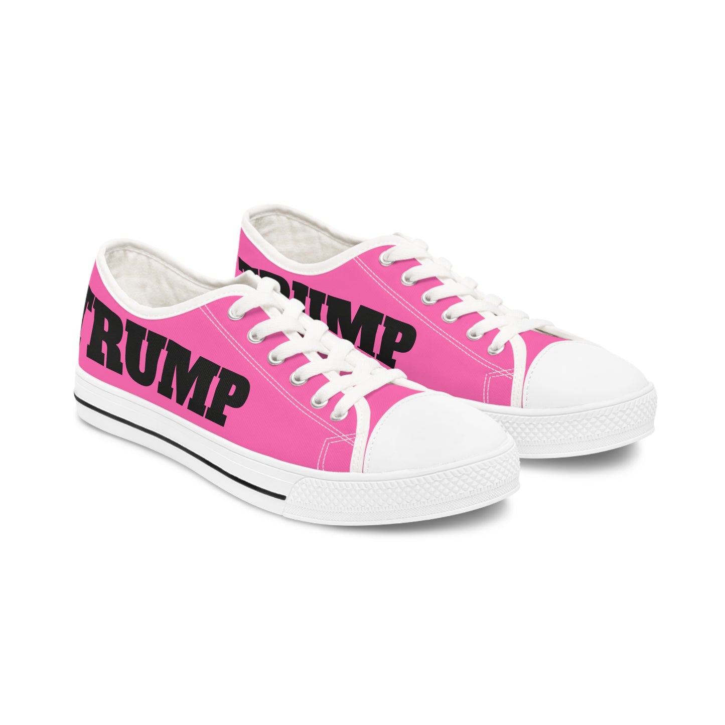 Hot Pink Trump Women's Low Top Sneakers Shoes