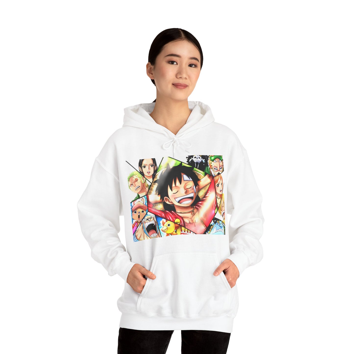 One Piece Monkey Luffy Jimbei Nico Nami Unisex Heavy Blend Hooded Sweatshirt