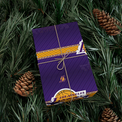 Los Angeles Lakers Birthday Gift Wrapping Paper football Basketball Holiday