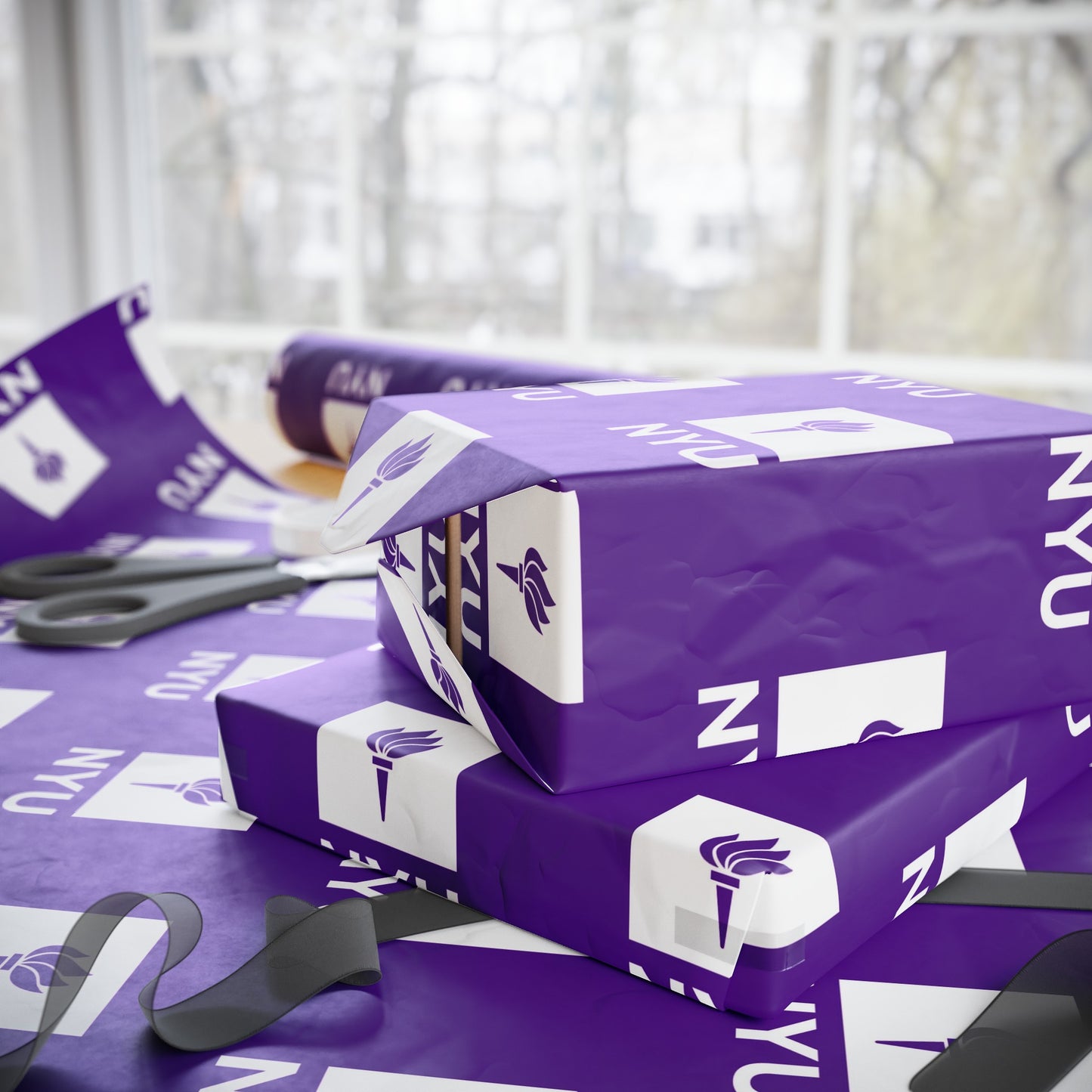 NYU New York University NCAA College Graduation Alumni Birthday Gift Wrapping Paper Holiday