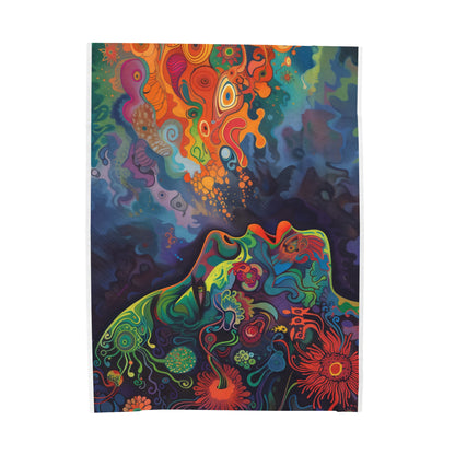 Trippy Girl Psychedelic Mushroom Warm Velveteen Plush Blanket