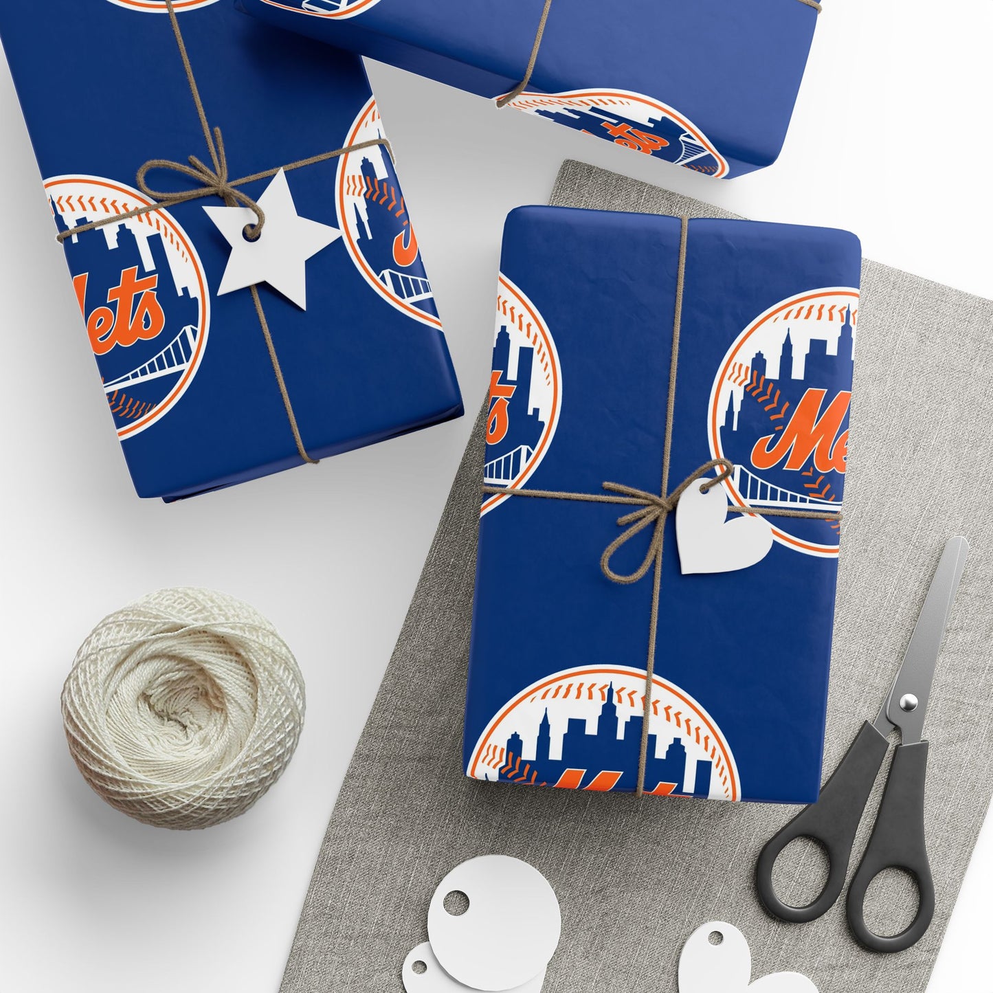 New York Mets Baseball MLB Birthday Graduation Holiday Gift Wrapping Paper