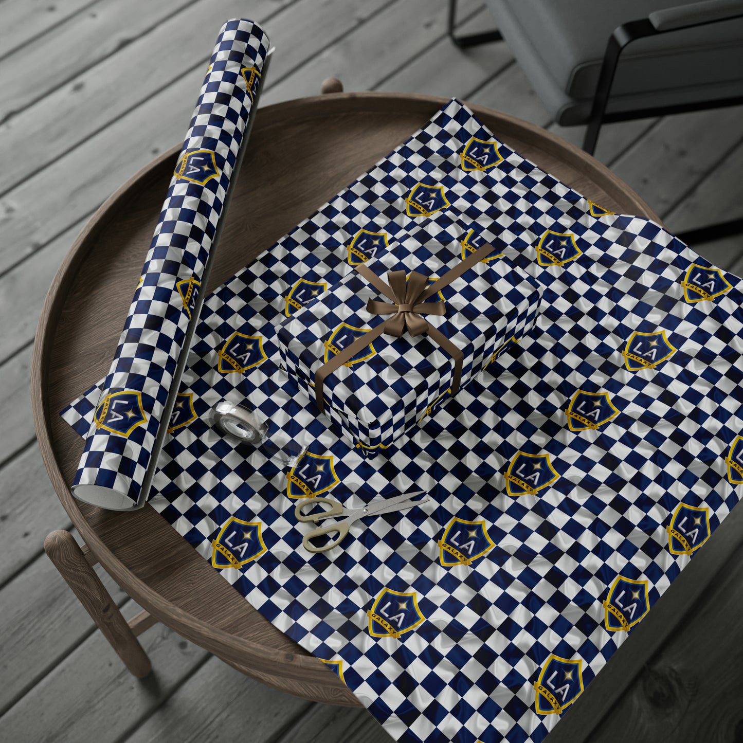 LA Galaxy Flag MLS Birthday Gift Wrapping Paper Soccer Holiday