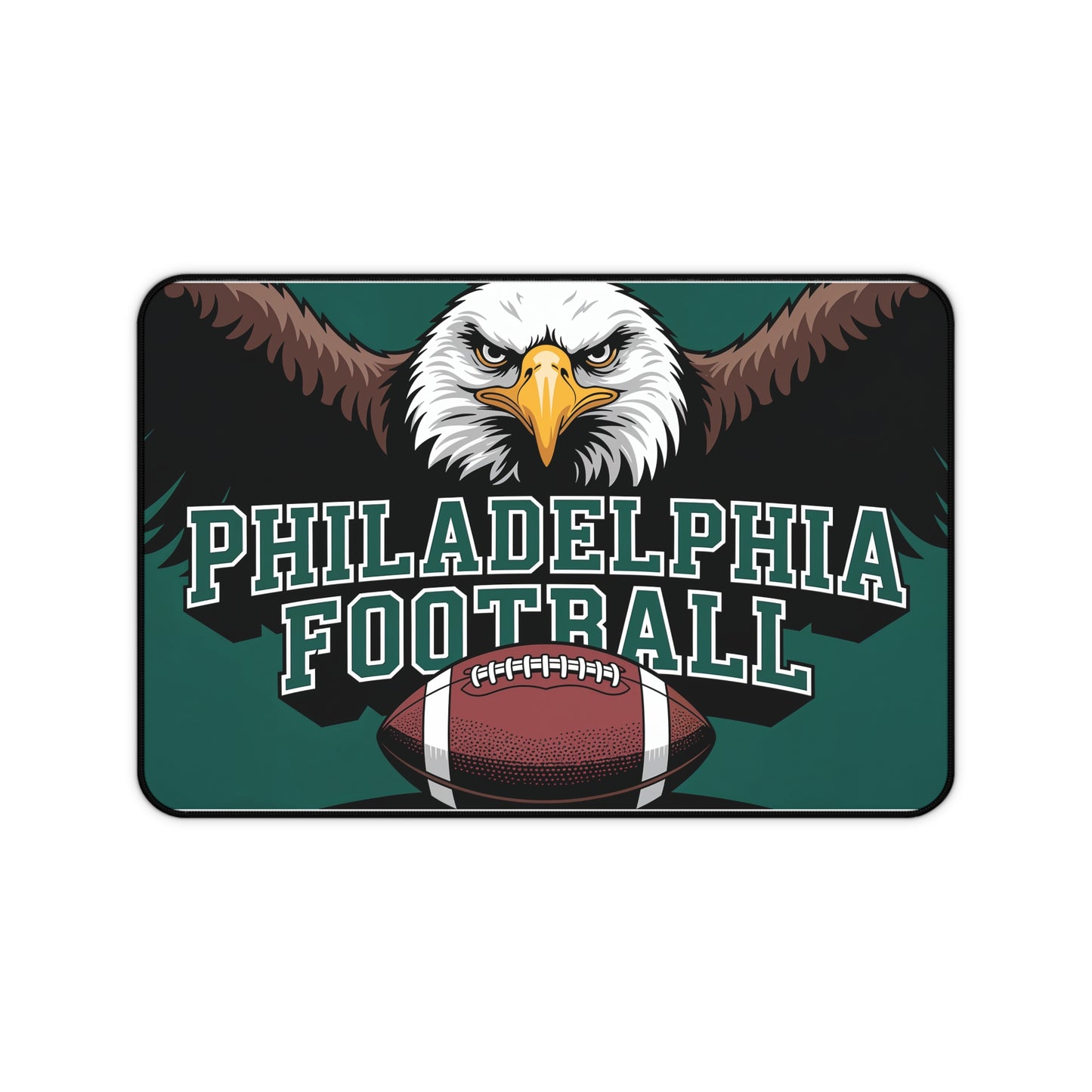 Philadelphia Football High Definition Print Non Slip Desk Mat Office Home Mouse Pad Sports Fan Gift Ultra Smooth Surface Rubber Backing