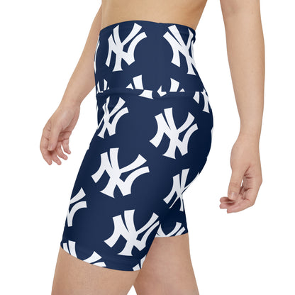 New York Yankees MLB Baseball Women's Workout Bike Comfy Shorts