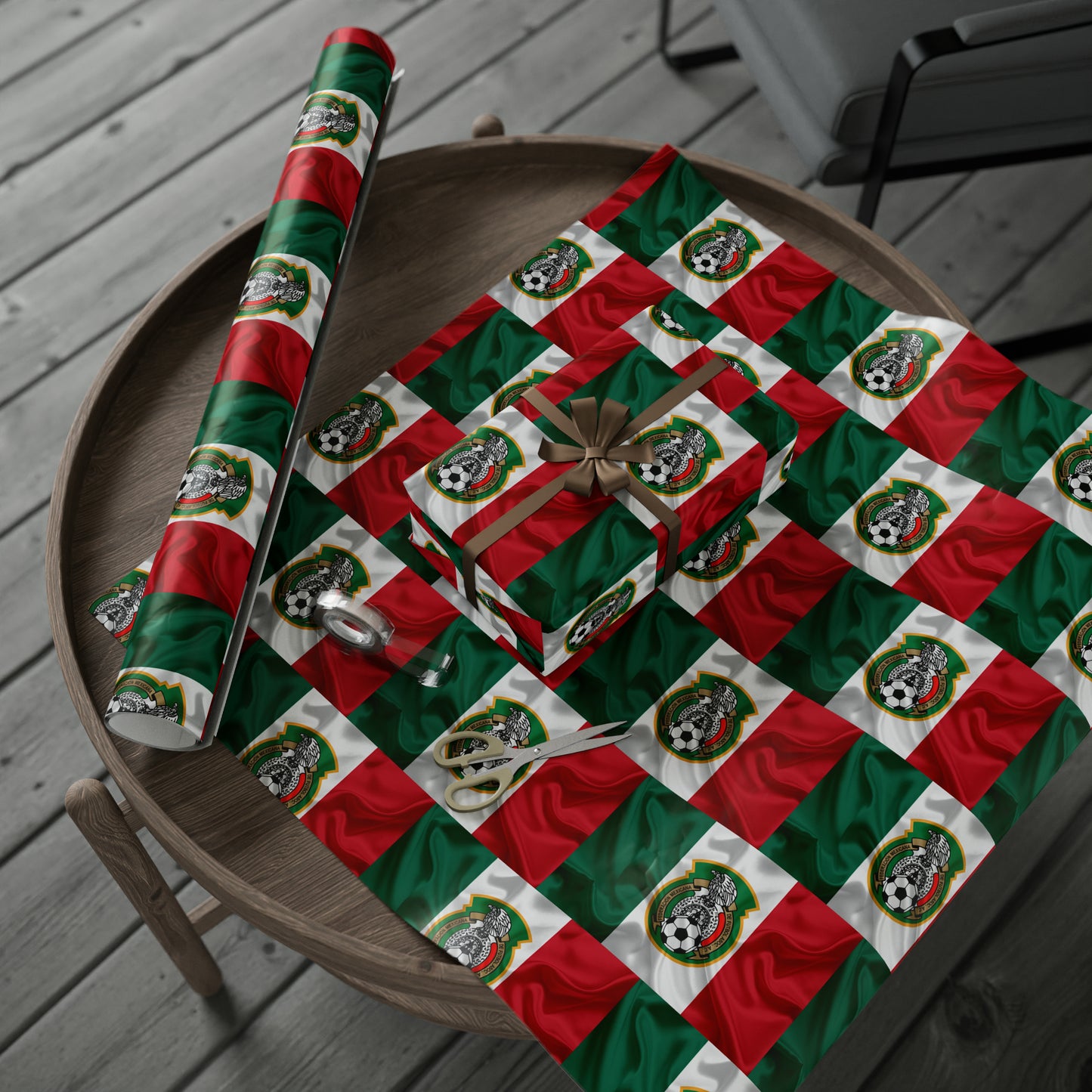 Mexico National Team Futbol Flag Birthday Gift Wrapping Paper football soccer Holiday