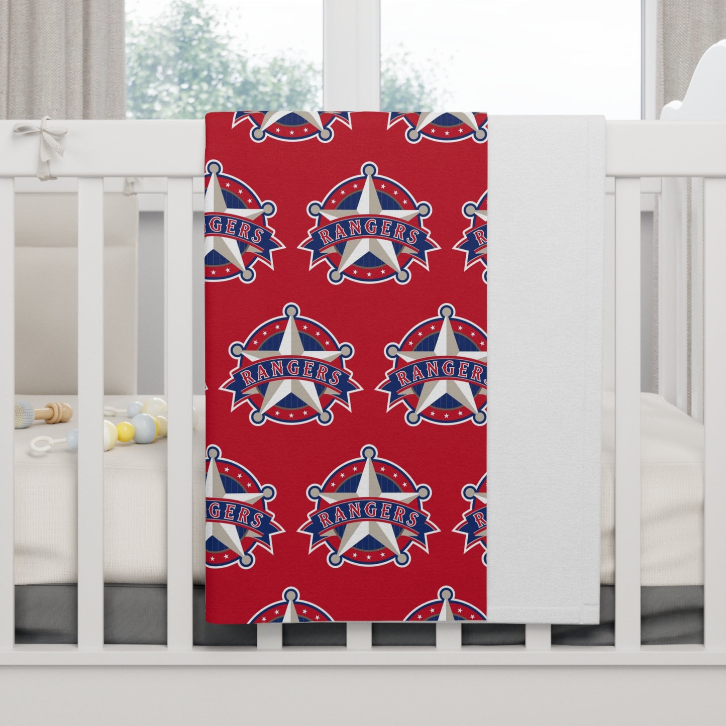 Texas Rangers MLB Fan Super Soft Fleece infant toddler Baby Blanket Shower gift