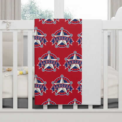 Texas Rangers MLB Fan Super Soft Fleece infant toddler Baby Blanket Shower gift