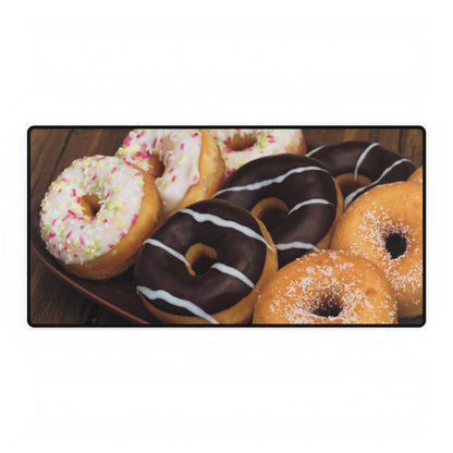 Glazed and Chocolate Donuts Realistic High Definition Desk Mat Mousepad