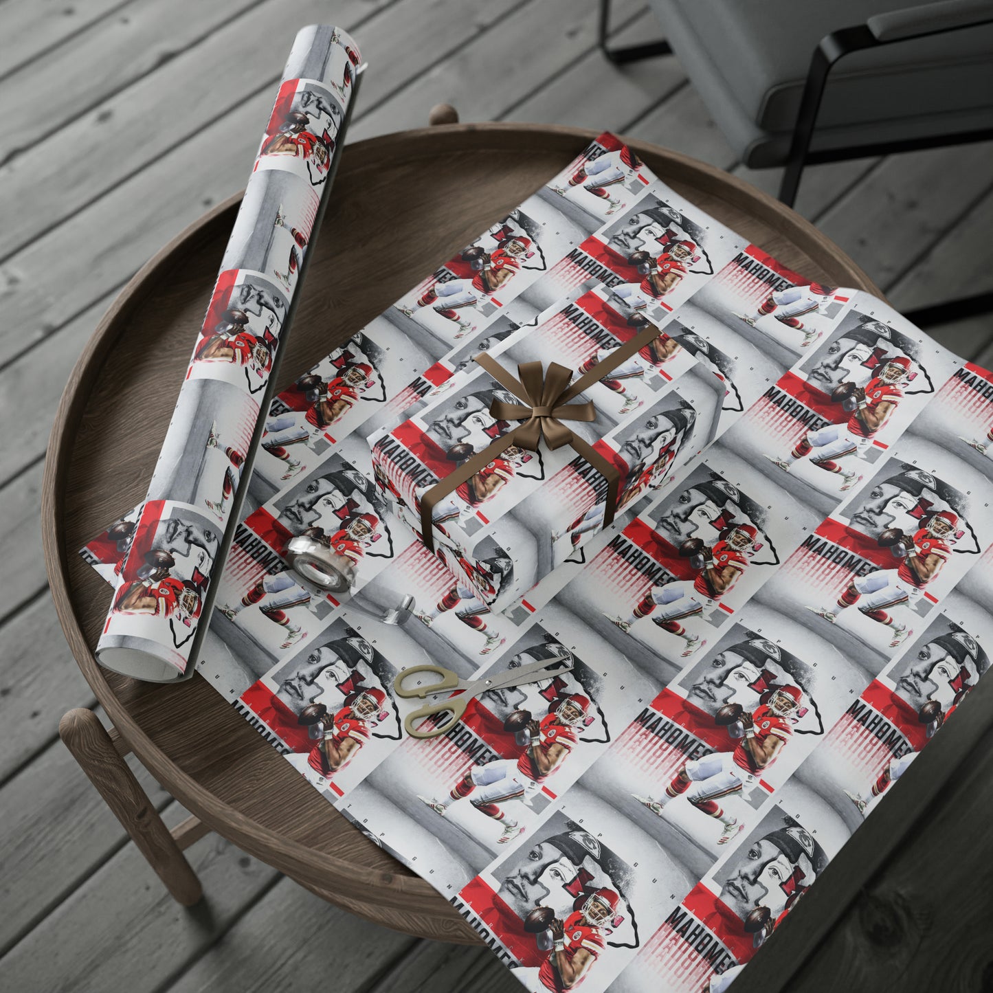 Patrick Mahomes Kansas City Chiefs White NFL Football Birthday Gift Wrapping Papers