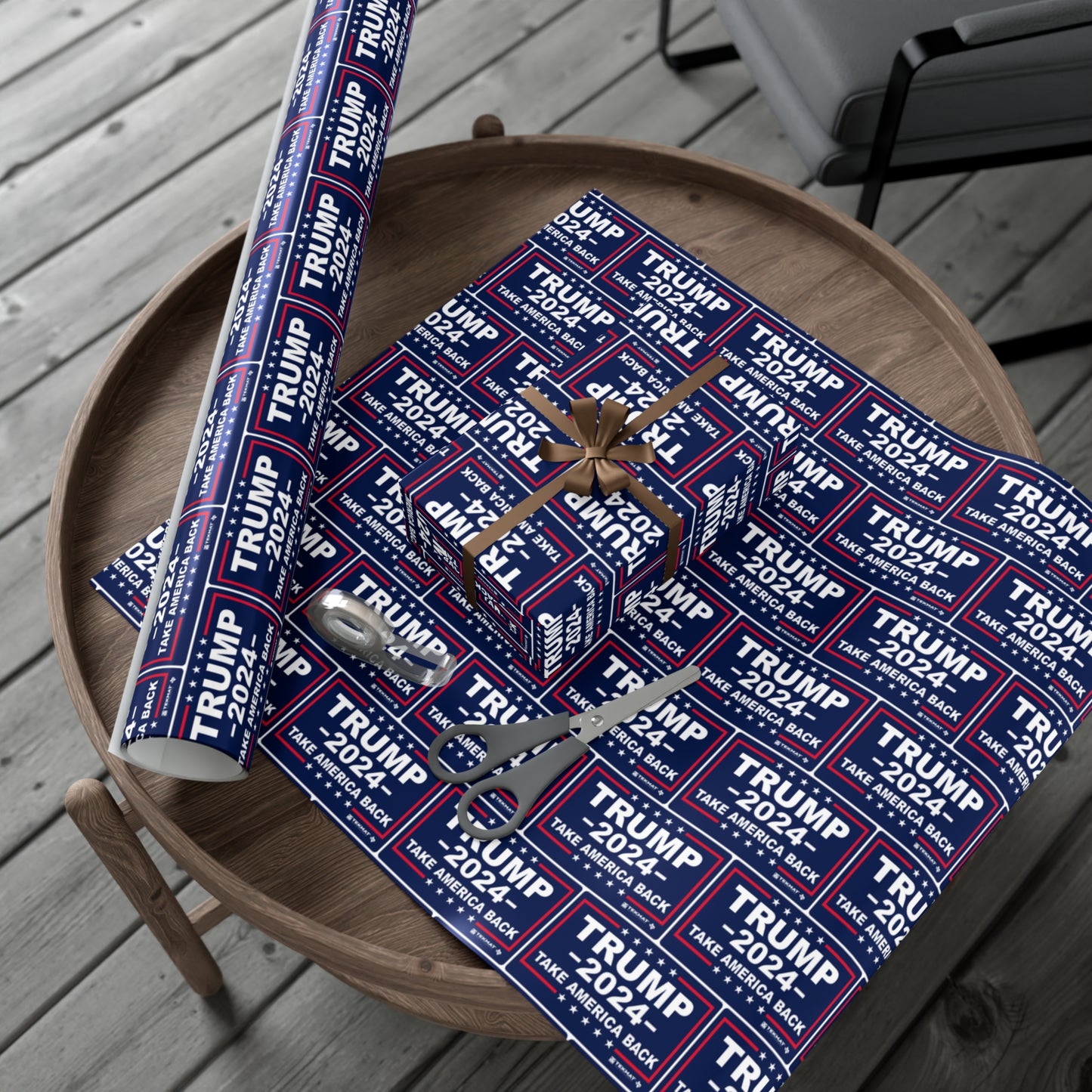 Trump Take America Back Christmas Wrapping gift Paper