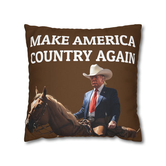 Machen Sie America Country Again Cowboy Trump 2-seitiger Kissenbezug