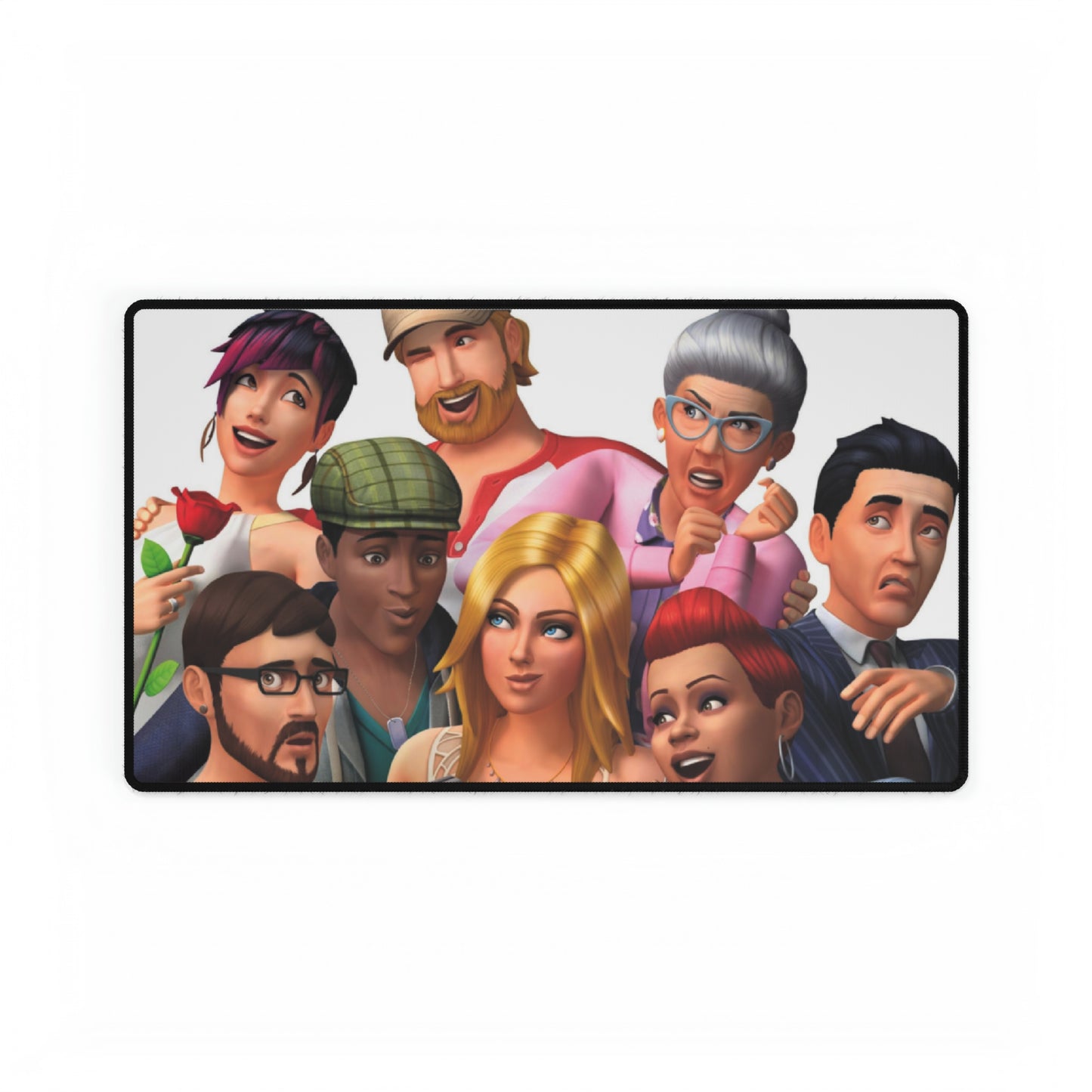 The People of Sims 4 High Definition Epic PC Video Game American Desk Mat