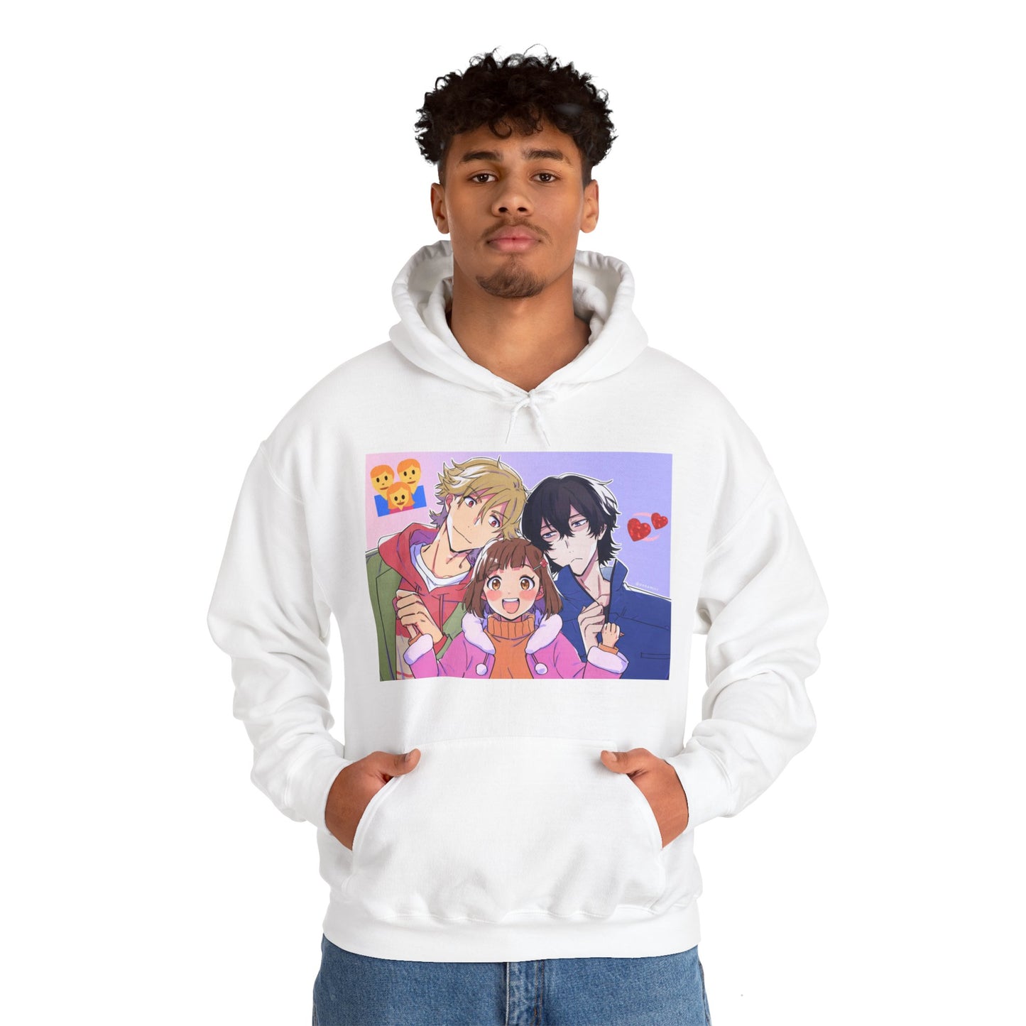 Buddy Daddies Anime Cartoon Unisex Heavy Blend Hooded Sweatshirt