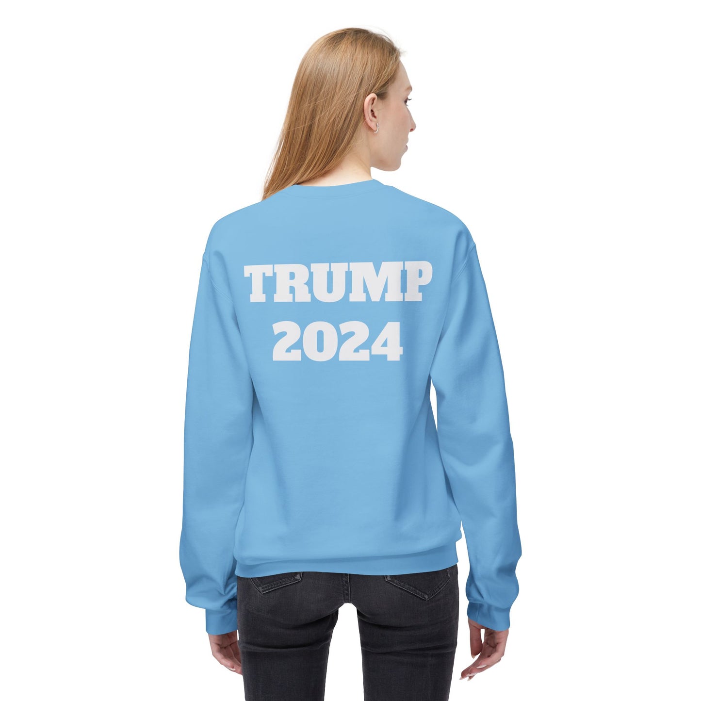 New Year New President Trump 2024 Unisex Midweight Cotton Blend Soft style Fleece Crewneck Sweatshirt