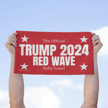 Das OFFIZIELLE Trump 2024 Red Wave Rallye-Handtuch MAGA wurde über 10.000 Mal verkauft