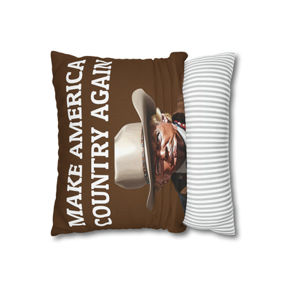 Make America Country Again Cowboy Trump 2-sided Throw Pillow Case