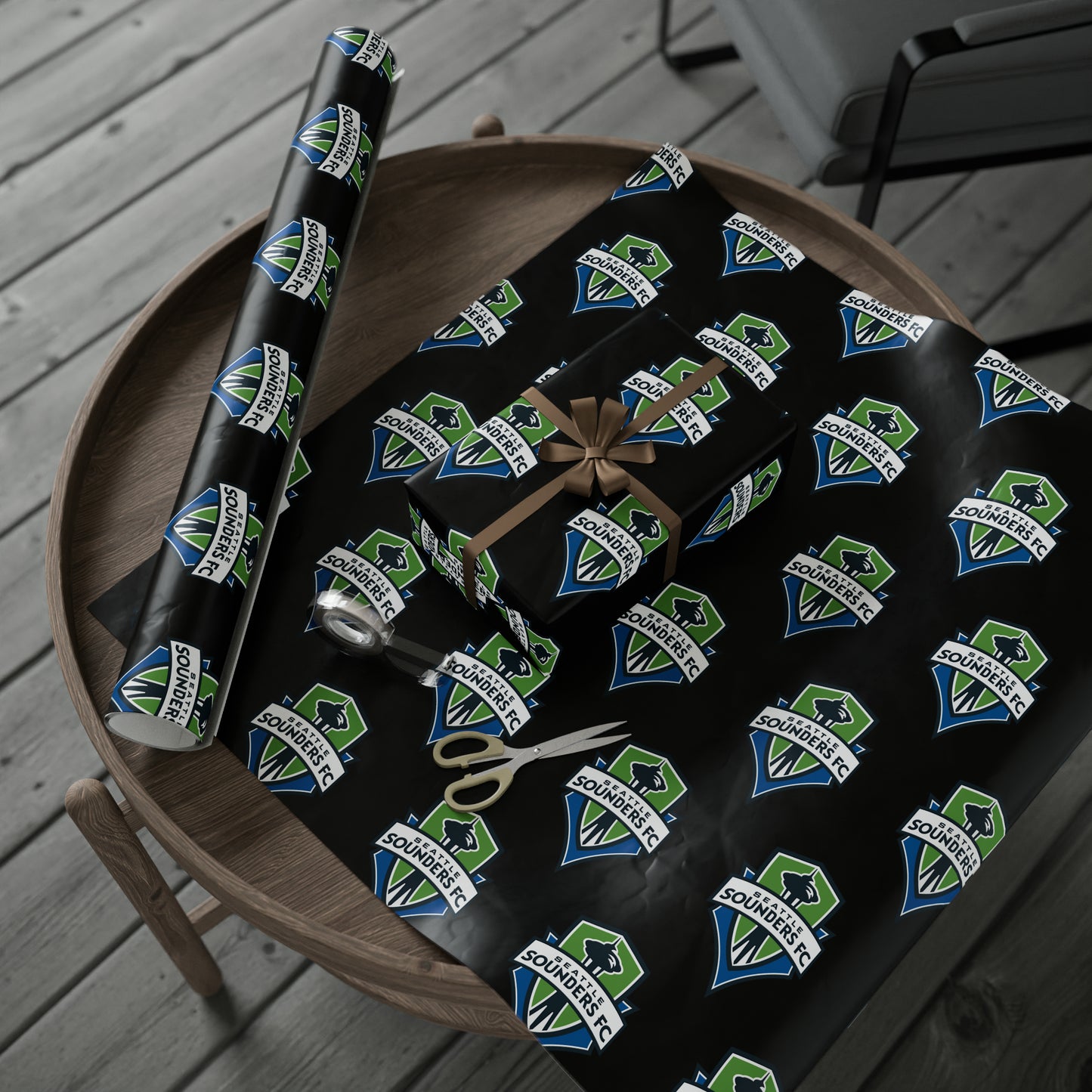 Seattle Sounders FC MLS Birthday Gift Wrapping Paper Soccer Holiday