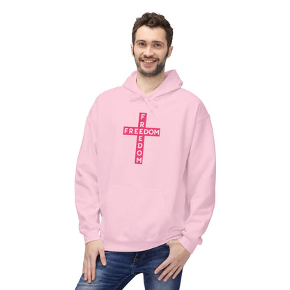 Freedom Cross Pink Hoodie Charlie Kirk Fan Gear