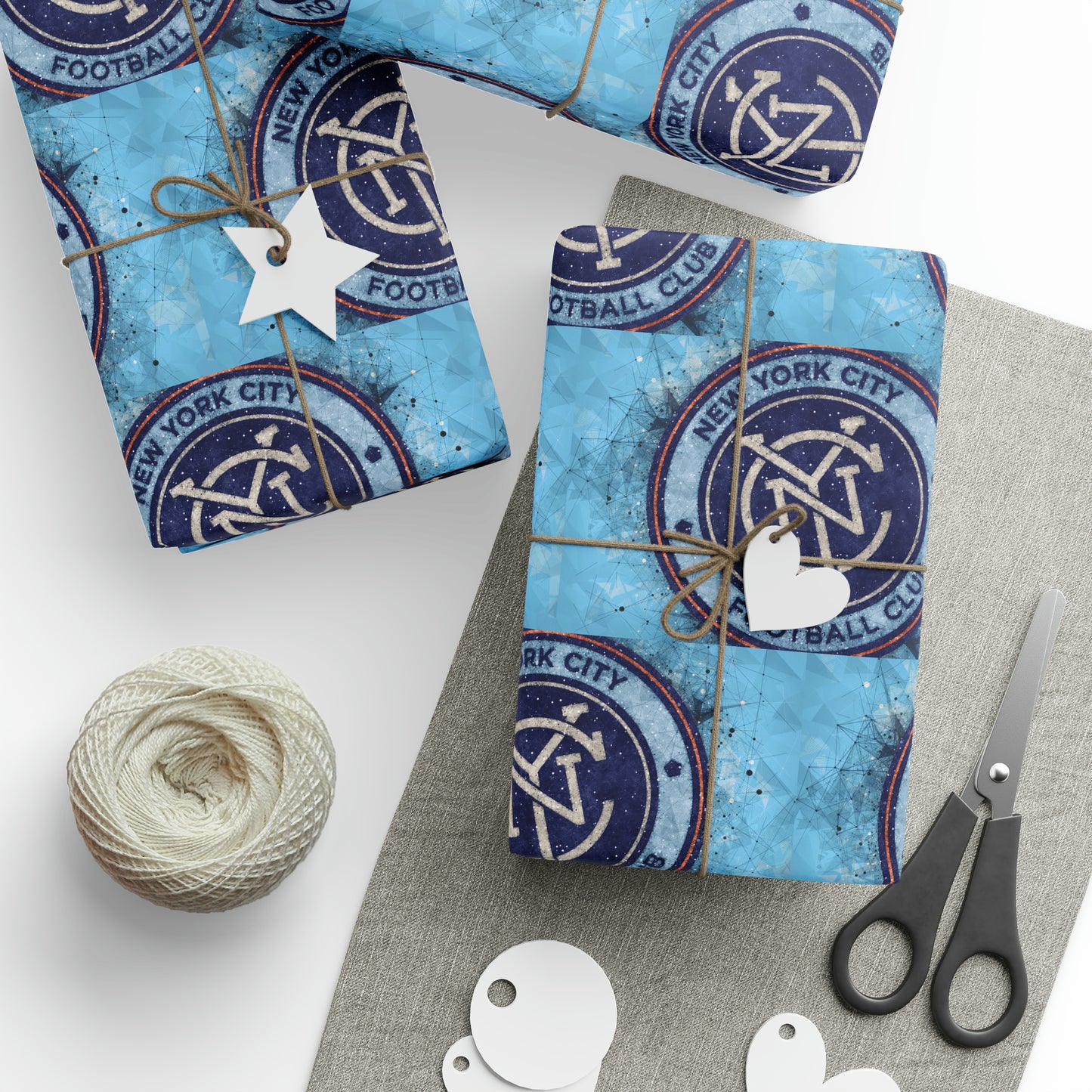 New York City FC MLS Birthday Gift Wrapping Paper Soccer Holiday