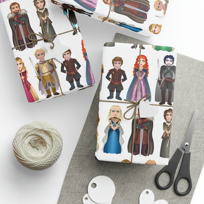 GOT Thrones Characters Jon Snow Dragon TV Show Birthday Gift Wrapping Paper Holiday