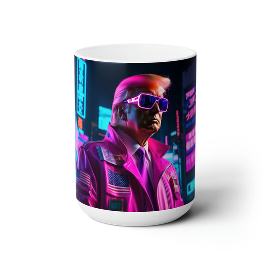 Donald Trump Cyberpunk-Stil 3 Keramik-Jumbo-Kaffeetasse 15oz
