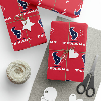 Houston Texans NFL Football Birthday Gift Wrapping Paper Holiday