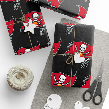 Tampa Bay Buccaneers NFL Football Birthday Graduation Gift Wrapping Paper Holiday