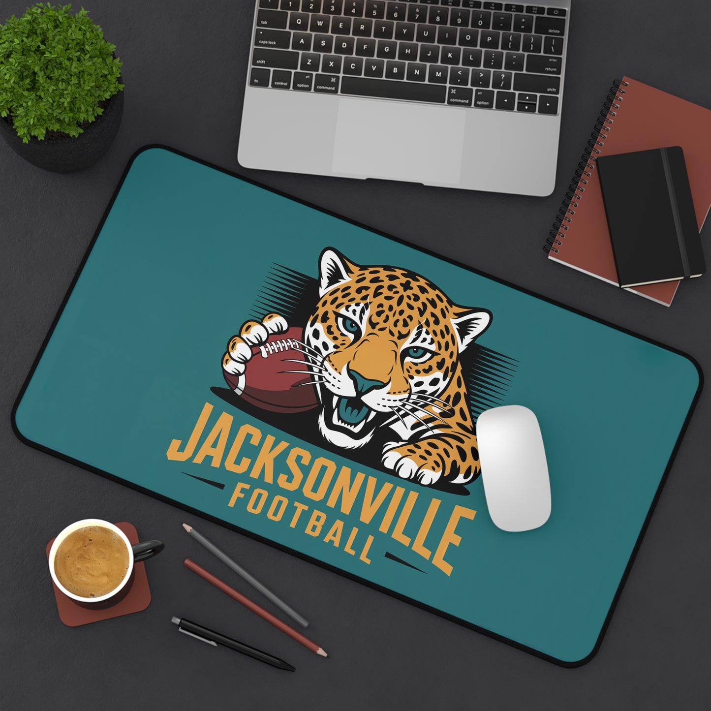 Jacksonville Football High Definition Print Non Slip Desk Mat Office Home Mouse Pad Sports Fan Gift Ultra Smooth Surface Rubber Backing