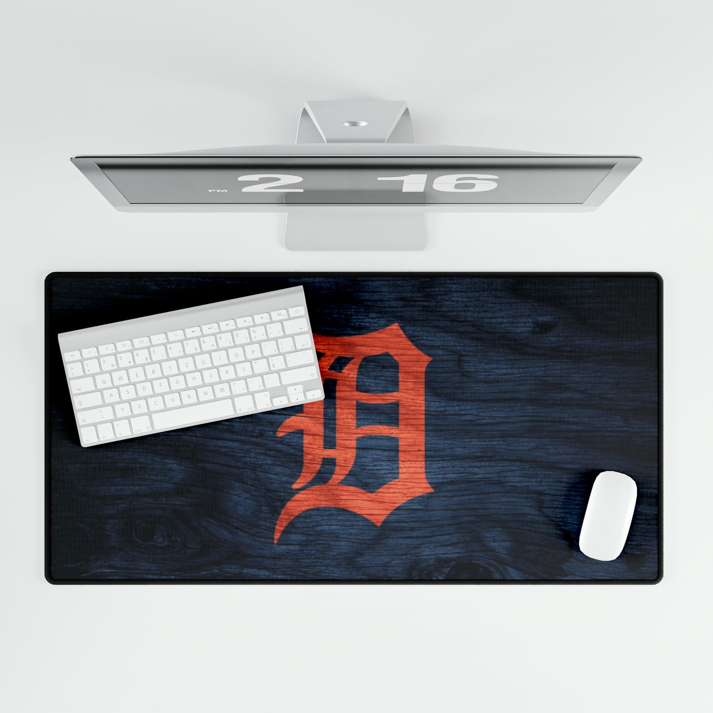 Detroit Tigers Woodgrain look MLB Baseball High Definition Desk Mat Mousepad