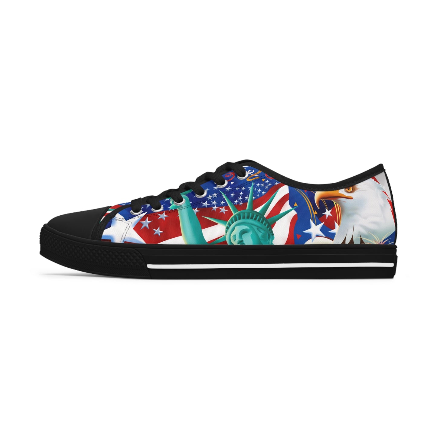 All American all over Print Women's Low Top Sneakers USA July 4th