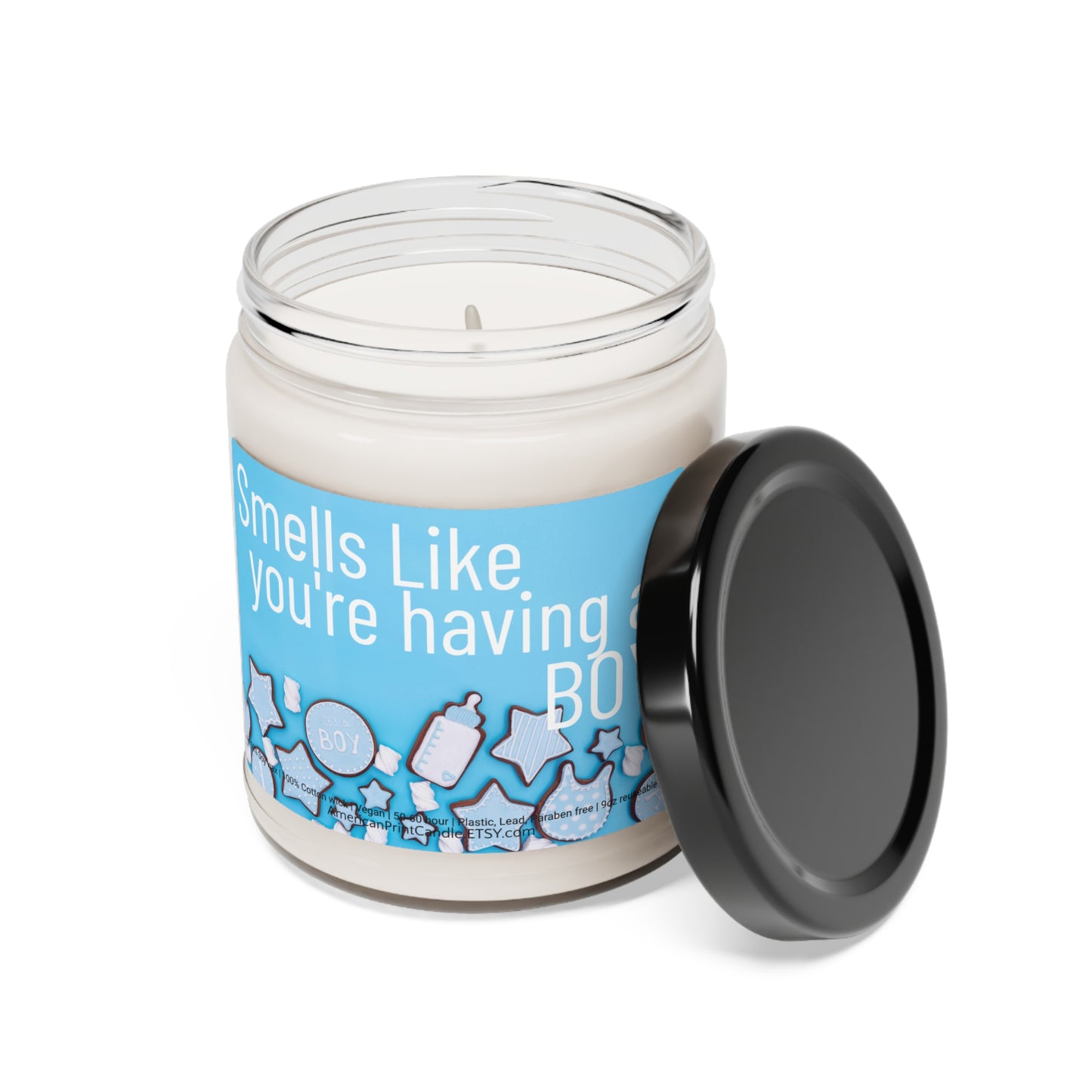 Smells like you're having a Boy Scented Soy Candle, 9oz birth gift