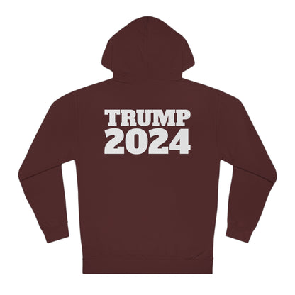 Trump Portrait 2024 weiches und langlebiges Unisex-Kapuzen-Sweatshirt. Wählen Sie Farbe und Größe