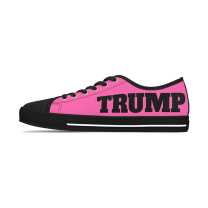 Hot Pink Trump Women's Low Top Sneakers Shoes