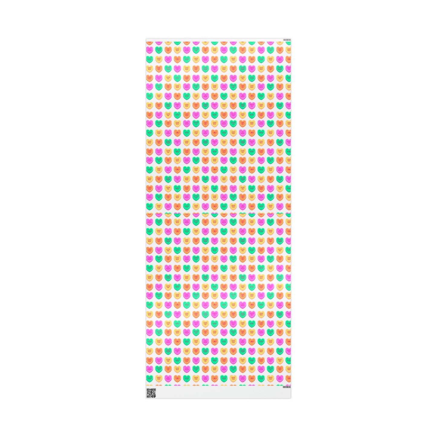 Conversation Hearts Colorful Valentine's Day Gift Present Wrapping Paper