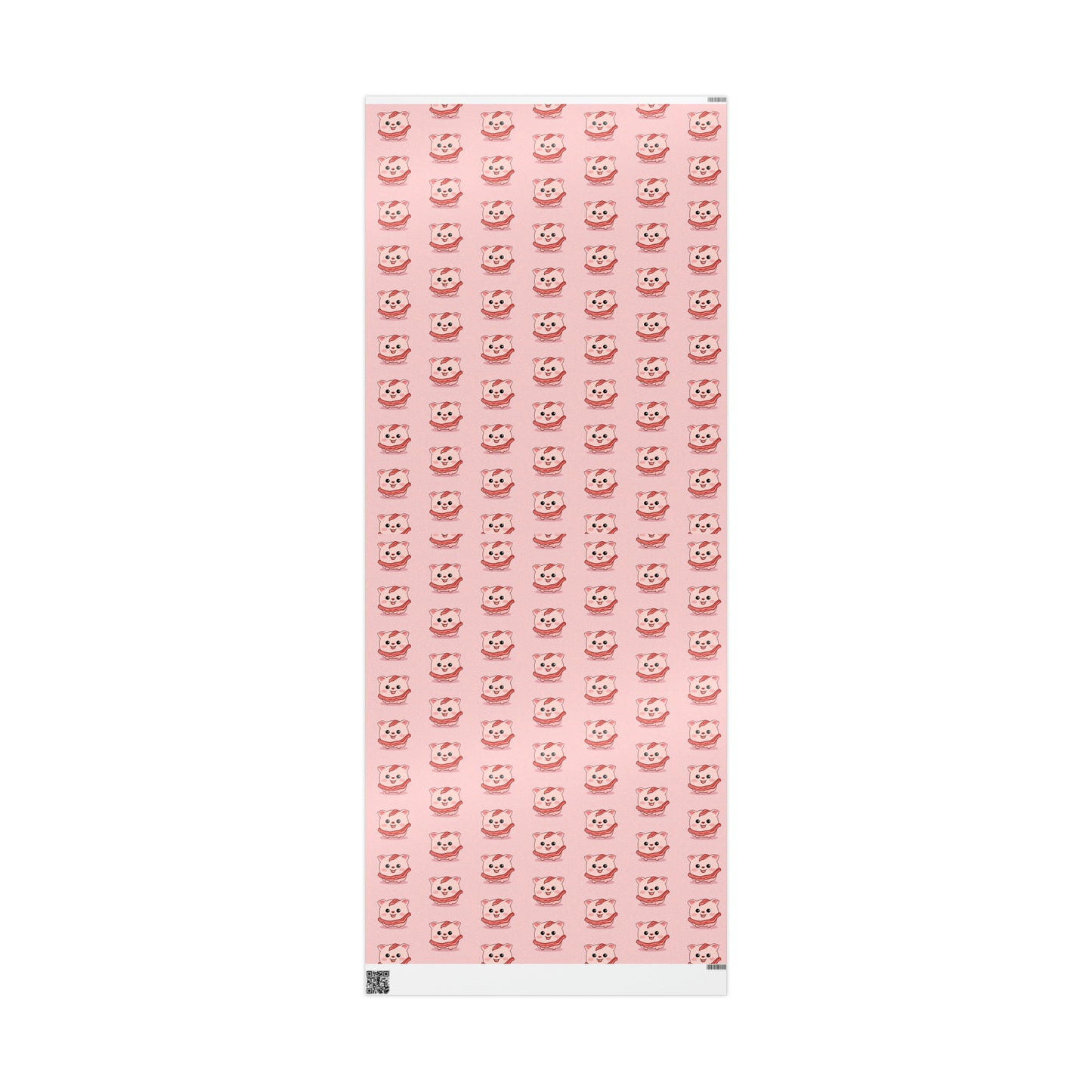 Cute Pig with Bacon Pink High Definition Birthday Gift Present Holiday Wrapping Paper